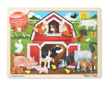 Wooden Jigsaw Puzzle Barnyard 24pc